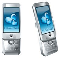 Cell phones with love message