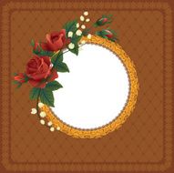 Frame with roses N7