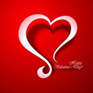 Happy Valentine&#039;s Day Greeting Card on red background