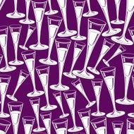 Classic champagne glasses seamless pattern alcohol beverage