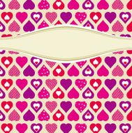 beige valentine background with hearts