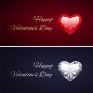 Happy Valentines Day Cards with Gems