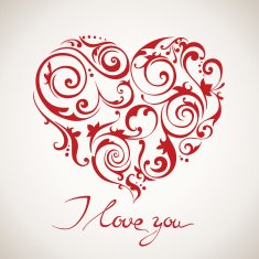 PrintHappy Valentine's Day vector card with hand written text