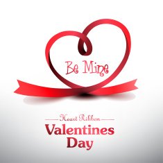 Heart Ribbon Element of valentine's day N2