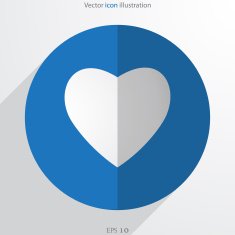 Vector heart web flat icon N2