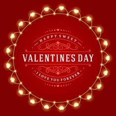 Happy Valentine's Day Glowing Decoration Light Bulbs N13