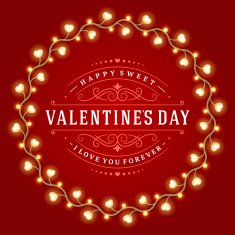 Happy Valentine's Day Glowing Decoration Light Bulbs N14