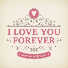 Valentine ornament greeting card vintage background