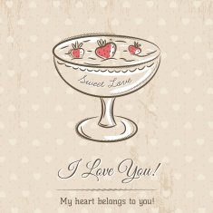 valentine card with wishes text vector
