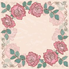 Frame with roses N5
