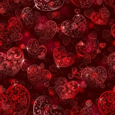 Seamless pattern of hearts N48