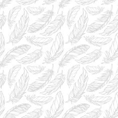 Seamless pattern with decorative feathers N15