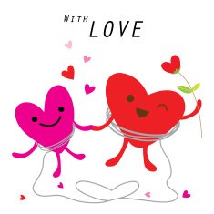 Heart Cute Cartoon Character Vector