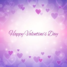 Happy Valentines day greeting card with hearts and lights N2