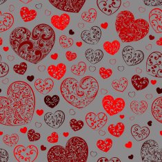 Seamless pattern of hearts N50