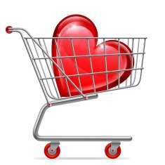 Love Heart in Shopping Cart
