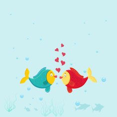 Happy Valentine's Day celebrations with fish