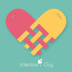 Happy Valentine's Day celebrations with heart shape