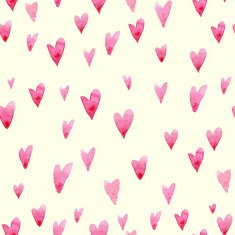 Watercolor heart Seamless pattern