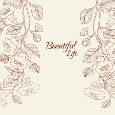 Beautiful flowers in vintage style N4