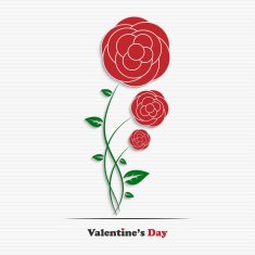 Abstract Valentine's day roses