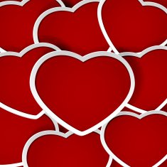 Background with red hearts N2