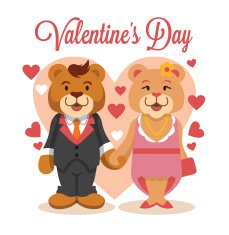 Valentine's day Vector flat illustration N3