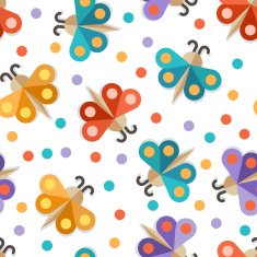 Abstract paper butterfly seamless pattern Vector colorful background N2