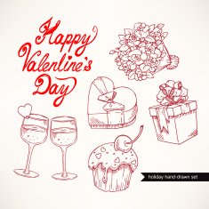 cute set Valentine's Day