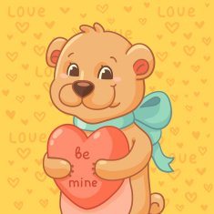 Cute bear with heart N2