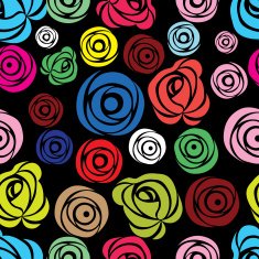 Seamless flower background with rose