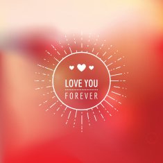 Valentine's Day Card - with Love Quote in vector N3