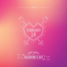 Valentine's Day Card - with Love Quote in vector N6