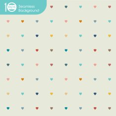 Seamless pattern with little hearts N3