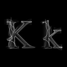 Smoke font Letter K