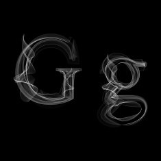 Smoke font Letter G