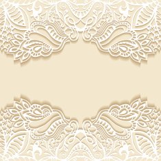 Abstract background frame border lace pattern wedding invitation card design N3