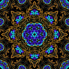 Bright seamless pattern with hand bells