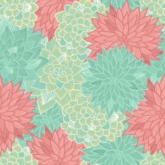 Vector seamless pastel floral background