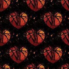 Geometric 3d Broken heart N2