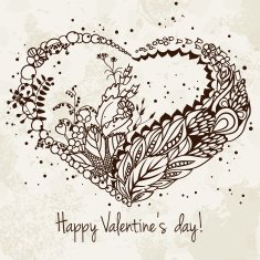 Valentines Day card N123