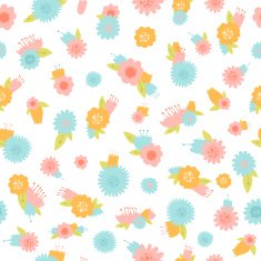 Flower seamless vector background