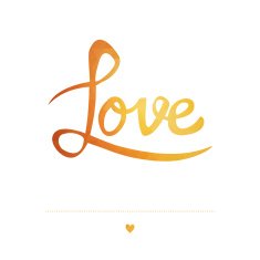 Romantic greeting card with typography elements N3