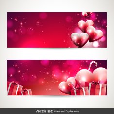 Valentine's Day banners - vector set