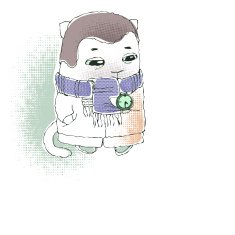 cat with a clock N2