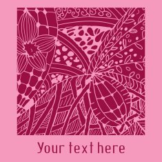 Zentangle card with doodling pattern N2