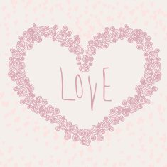 Heart wreath card N2