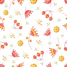 Watercolor vector seamless pattern N2