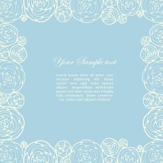 Ornamental frame with roses N22
