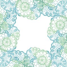 Lacy elegant frame Invitation card N9